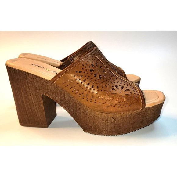 Seven Dials Accent Platform Mules Size 7M - Picture 3 of 10
